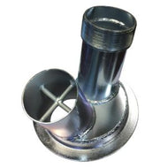 8” Flat Flange x Double 4” Hose Connector With One Connect Threaded Male NPT
